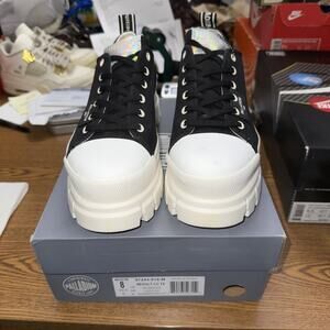 Palladium Revolt Lo TX Platform Boots Women 8 Black Chunky Gorpcore BS545